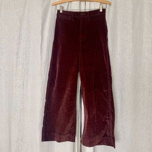 Madewell Velveteen Emmett Crop Pants